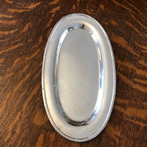 Oval silver plated tray